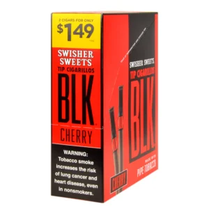 Swisher Sweets BLK Tip Cigarillos 2 for $1.49 Wine 15 pouches of 2