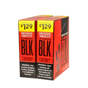 Swisher Sweets BLK Tip Cigarillos $1.29 Cherry 30 pouches of 2
