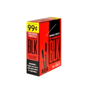 Swisher Sweets BLK Tip Cigarillos Pre Priced 2 For 79c 15 pouches of 2 Cherry