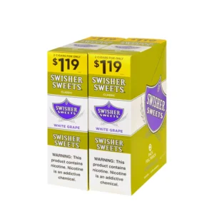 Swisher Sweets Cigarillos $1.19 Pre Priced 30 Packs of 2 Cigars White Grape