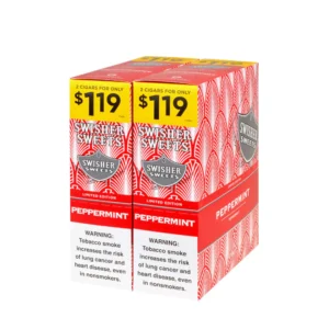 Swisher Sweets Cigarillos $1.19 Pre Priced 30 Packs of 2 Cigars Peppermint