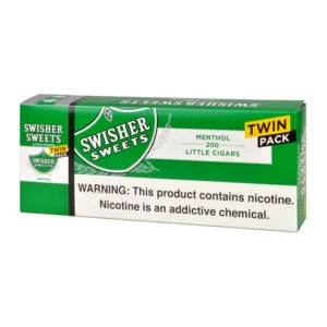 Swisher Sweets Little Cigars 100mm Twin Pack 5 Packs of 40 Menthol
