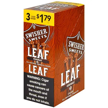 Swisher Sweets Cognac Leaf 3 for 1.79 box