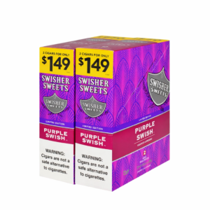 Swisher Sweets Cigarillos 1.49 Pre Priced 30 Packs of 2 Cigars Purple Swish