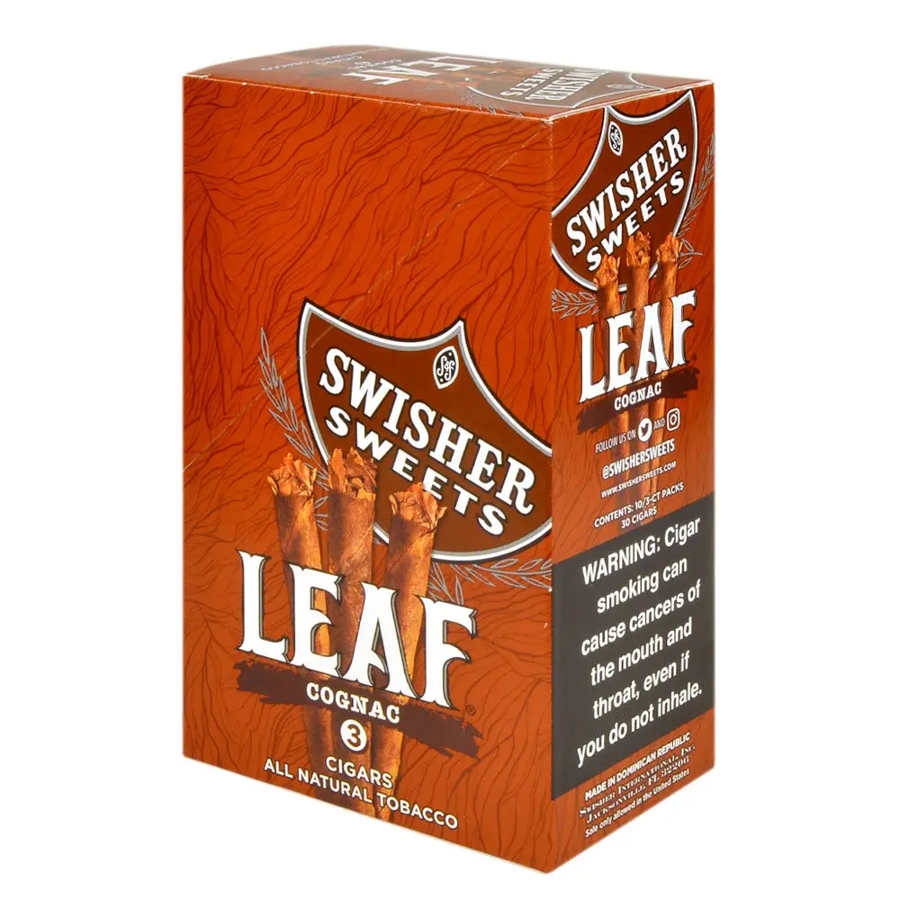 Swisher Sweets Cognac Leaf 10 pack box