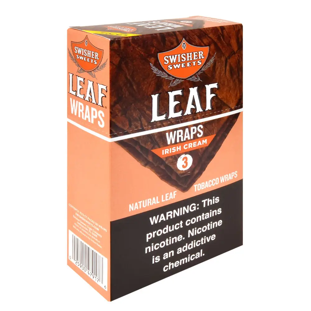 Swisher Sweets Irish Cream Leaf Wraps 2.49 box