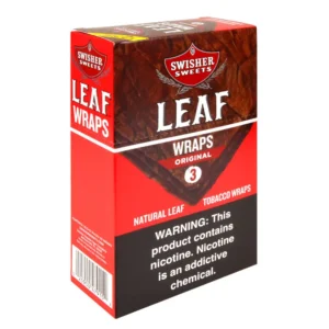 Swisher Sweets Leaf Wraps $2.79 Original, 10 packs of 3