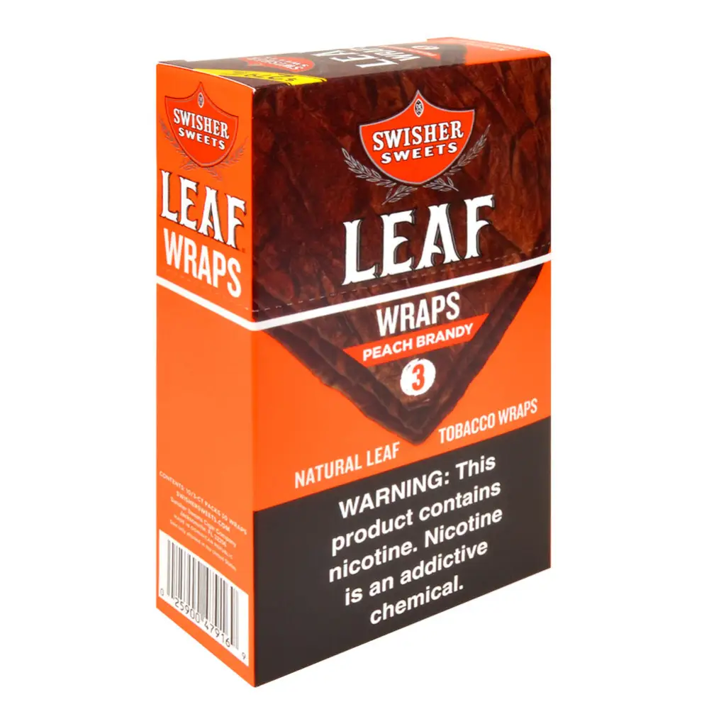 Swisher Sweets Peach Brandy Wraps 2.49 box