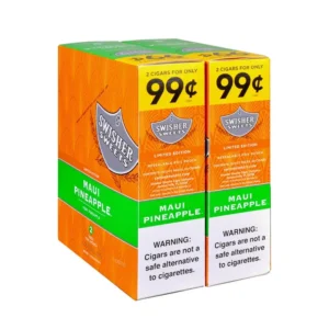 Swisher Sweets Cigarillos 99 Cent Pre Priced 30 Packs of 2 Cigars Maui Pineapple