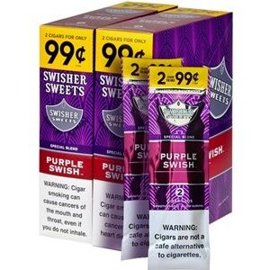 Swisher Sweets Cigarillos 99 Cent Pre Priced 30 Packs of 2 Cigars Purple Swish