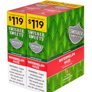 Swisher Sweets Cigarillos $1.19 Pre Priced 30 Packs of 2 Cigars Watermelon Haze